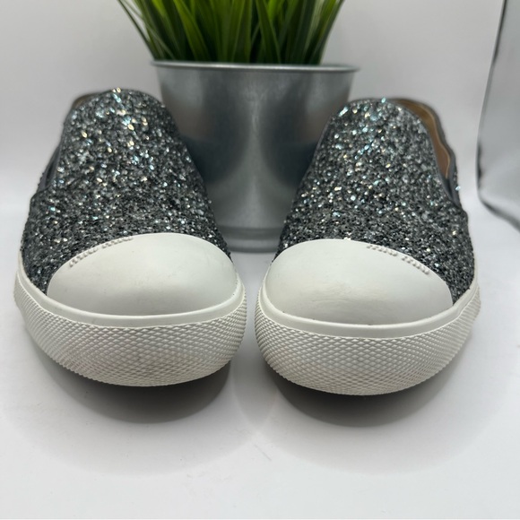 Miu Miu Calzature Donna Glitter Sneakers Charcoal Glitter White Sole 7 (37.5) - Picture 2 of 8